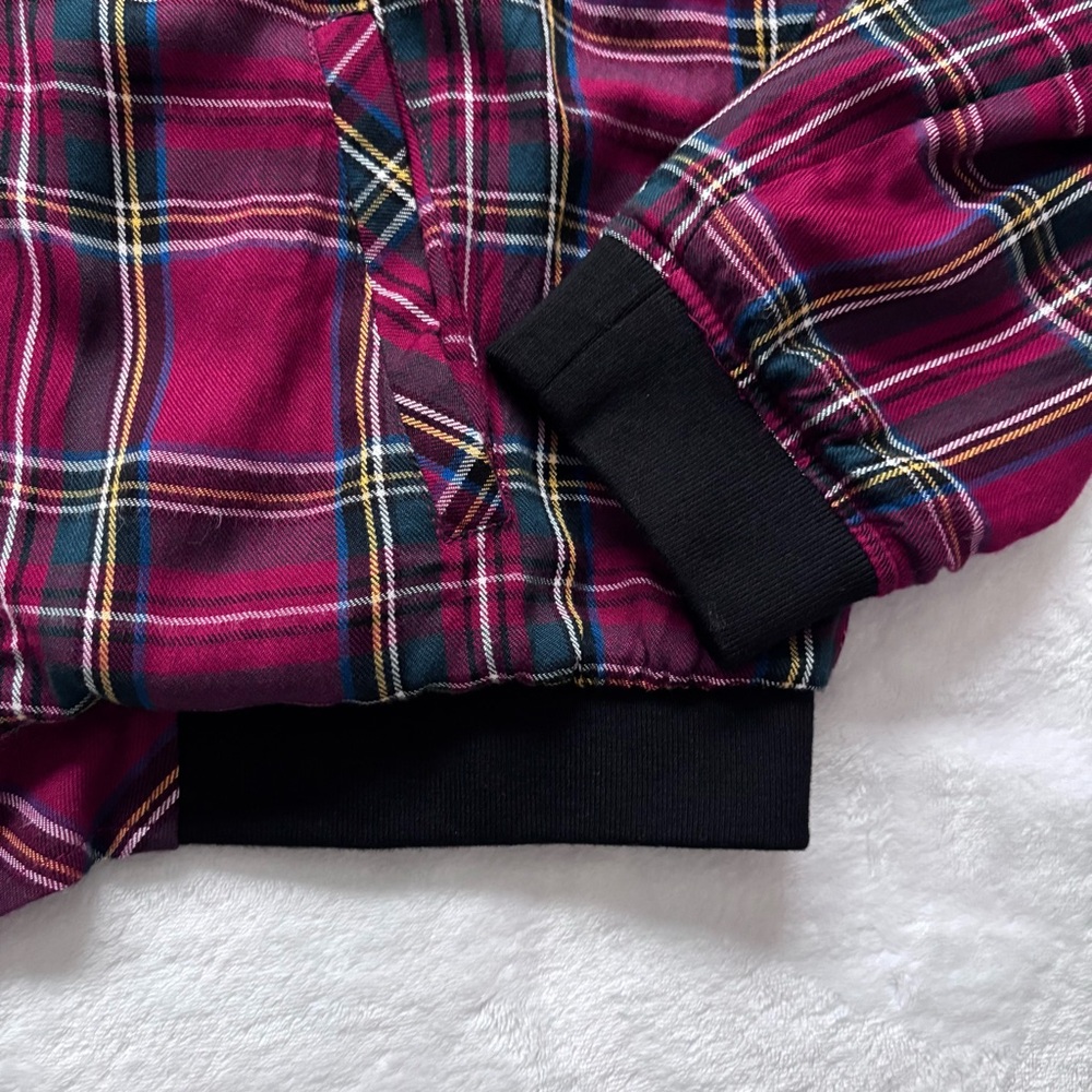 SANCTUARY Tartan Plaid Bomber Jacket--EUC--L - Picture 6 of 16
